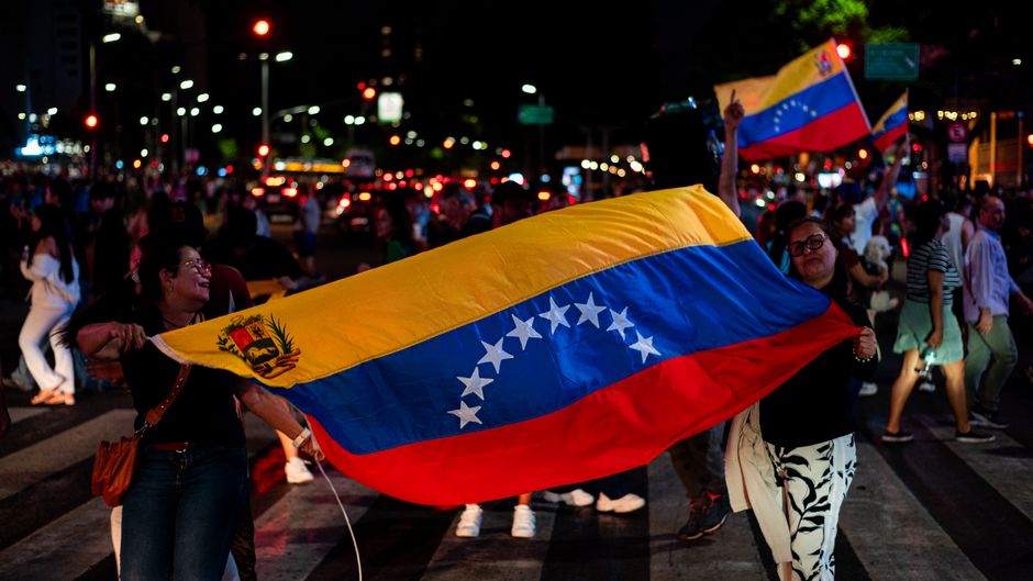 Peta Amerika Selatan dengan fokus pada Venezuela